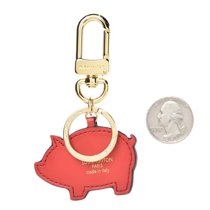 Louis Vuitton Calfskin Superstition Pig Bag Charm Key Holder Rose 2 of 3