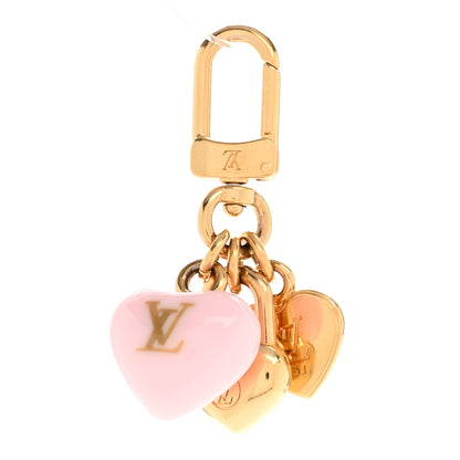 Louis Vuitton Micro Charms LV Heart Bag Charm Key Holder Gold 1 of 4
