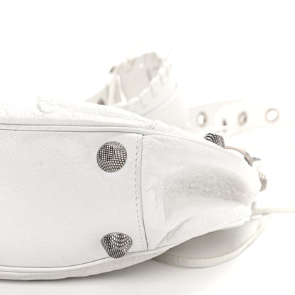 Balenciaga Agneau Arena Small Le Cagole Shoulder Bag Optic White 9 of 12