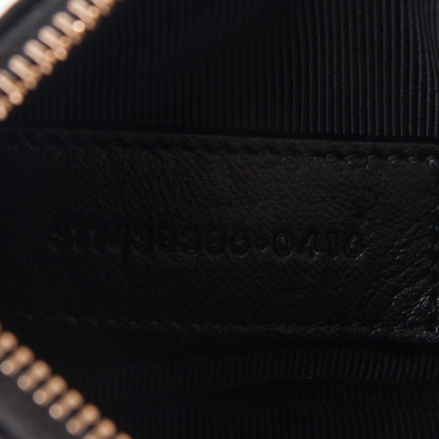 Calfskin Matelasse Monogram Key Pouch Black