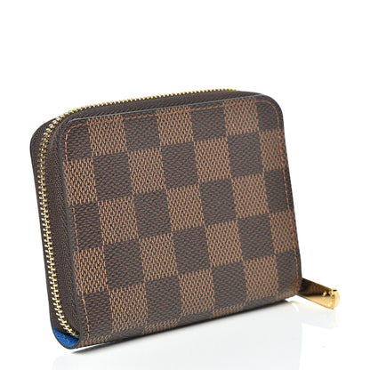 Louis Vuitton Damier Ebene 2019 Christmas Animation Zippy Coin Purse Blue 2 of 7