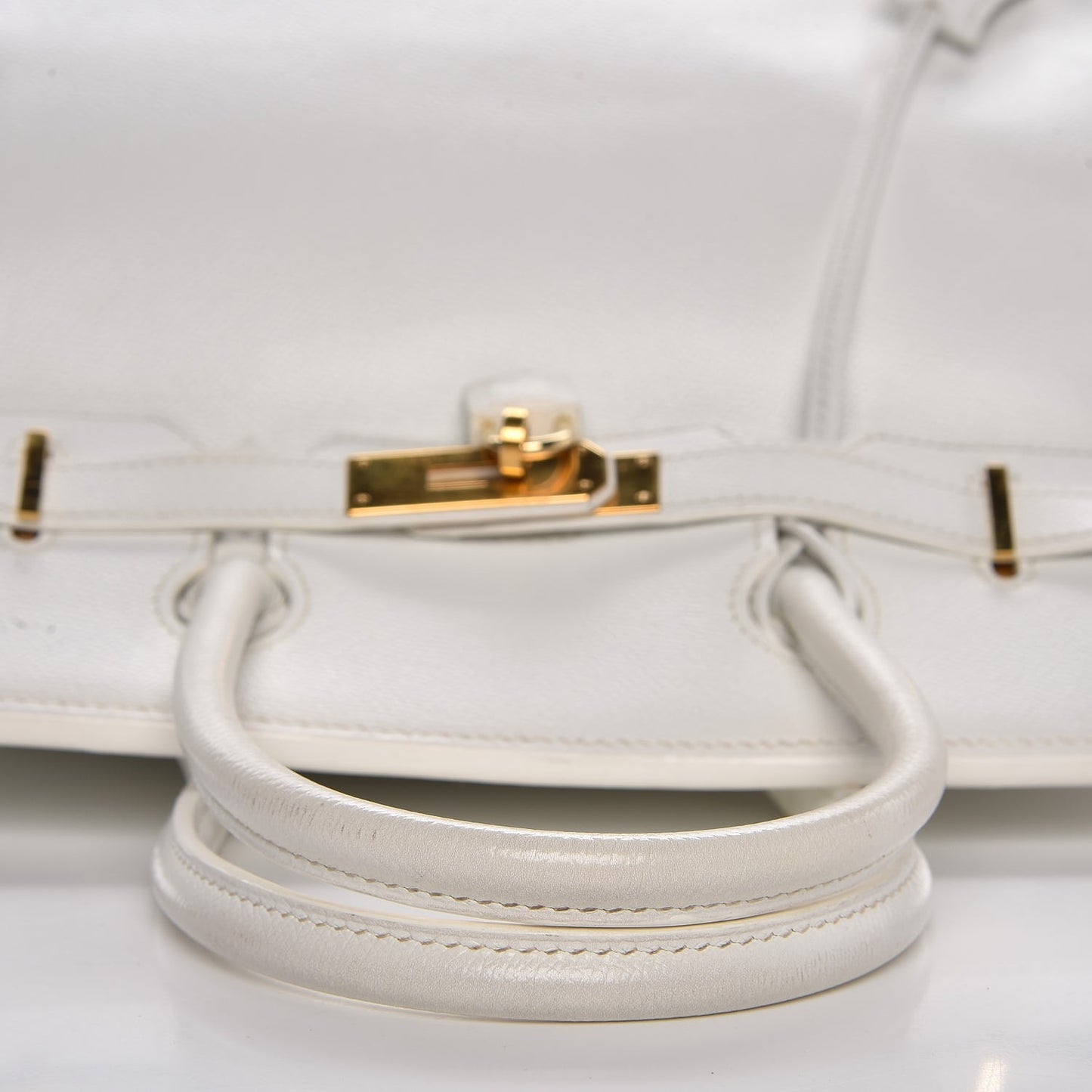 Epsom Birkin 30 White
