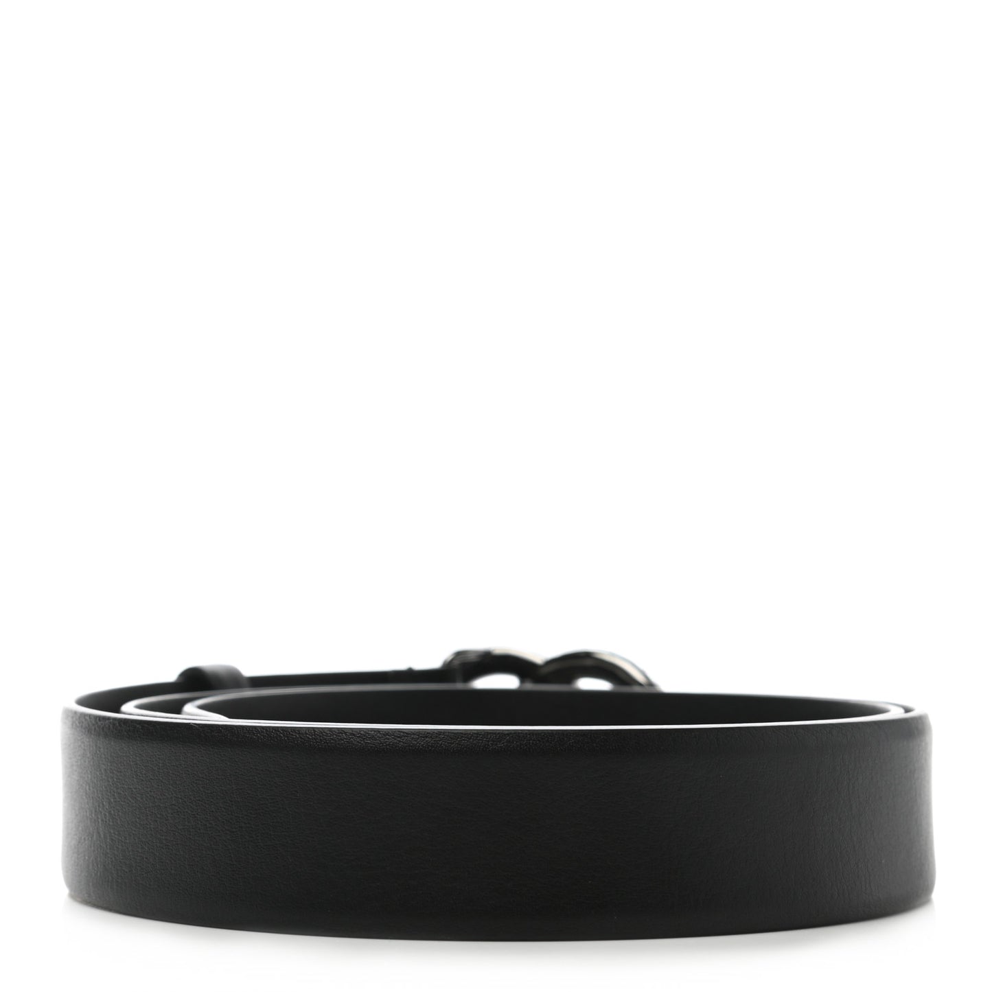 Calfskin Pearl Crystal CC Belt 85 34 Black