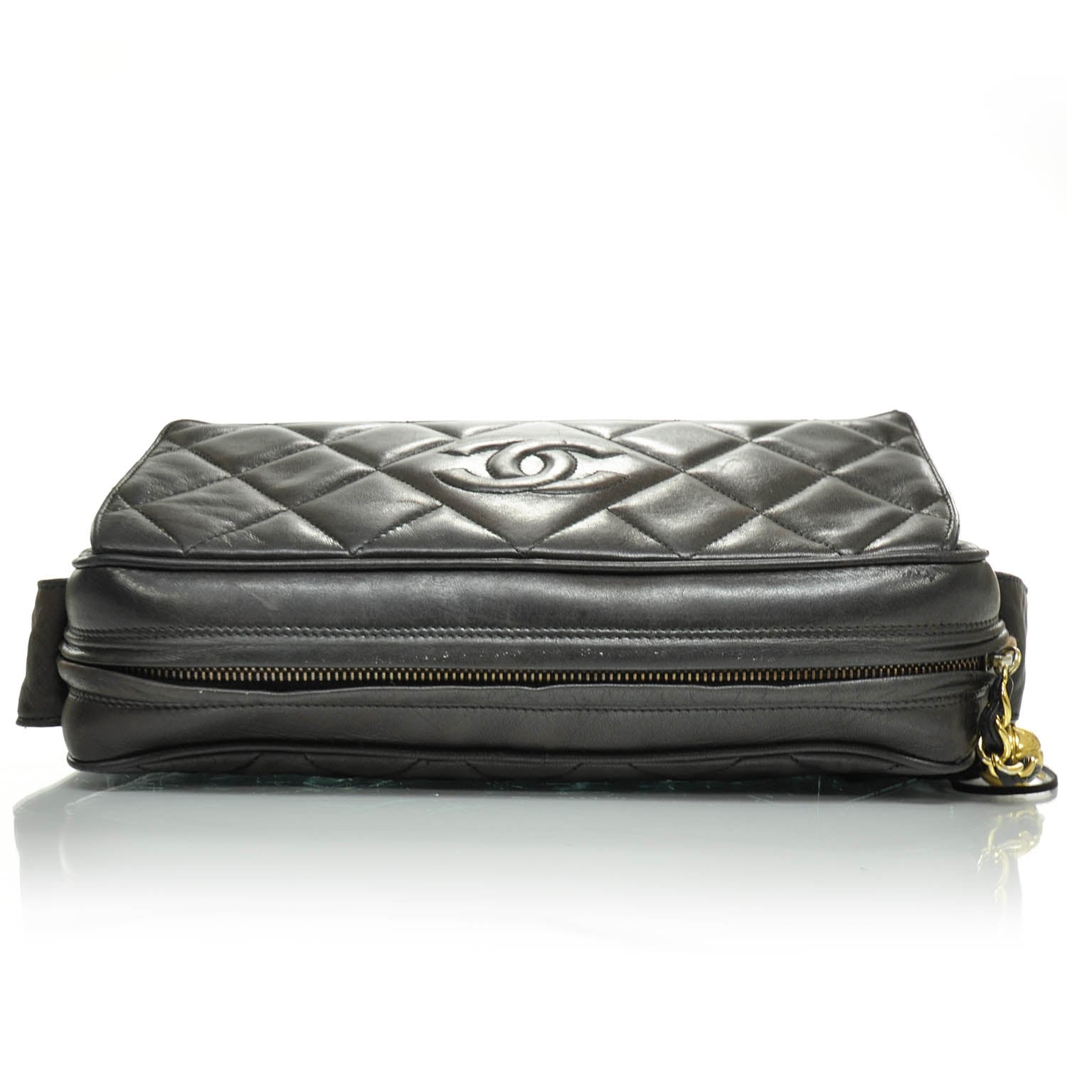 Chanel Lambskin Quilted Tassel Shoulder Bag Dark Brown 6 of 9