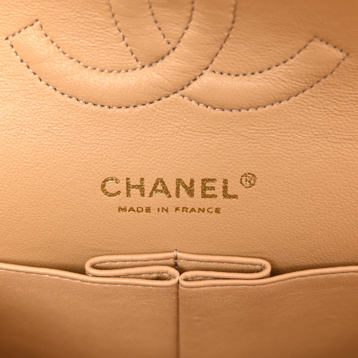 Chanel Tweed Quilted Medium Double Flap Beige Gold Multicolor 6 of 10
