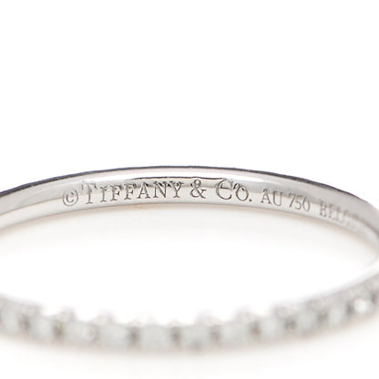 Tiffany 18K White Gold Diamond Metro Band Ring 48 4.5 4 of 6