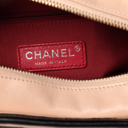 Chanel Aged Calfskin Quilted Small Gabrielle Hobo Beige Black 8 of 11