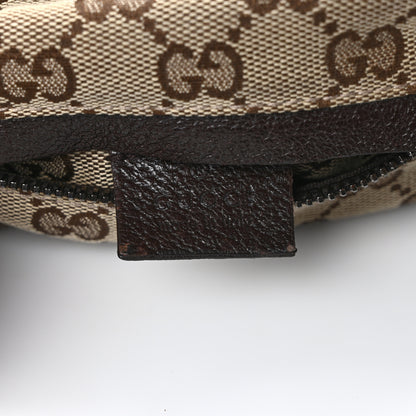 Gucci GG Monogram Web Double Pocket Belt Bag Dark Brown 6 of 9