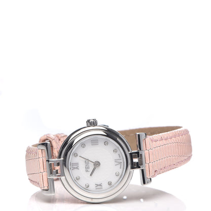 Fendi Stainless Steel Calfskin Diamond Pink Mother of Pearl 23mm Moda Quartz Watch 3 of 8