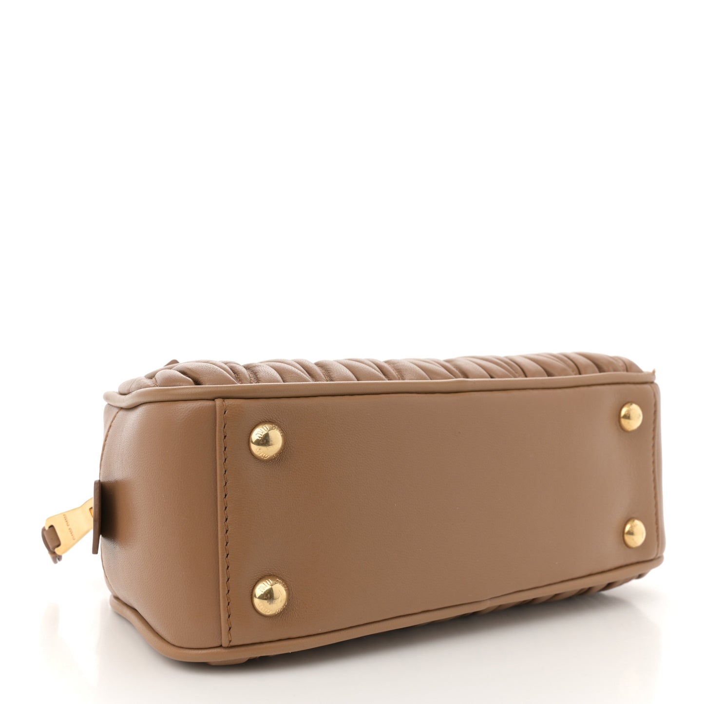 Nappa Matelasse Regular Arcadie Top Handle Bag Caramel
