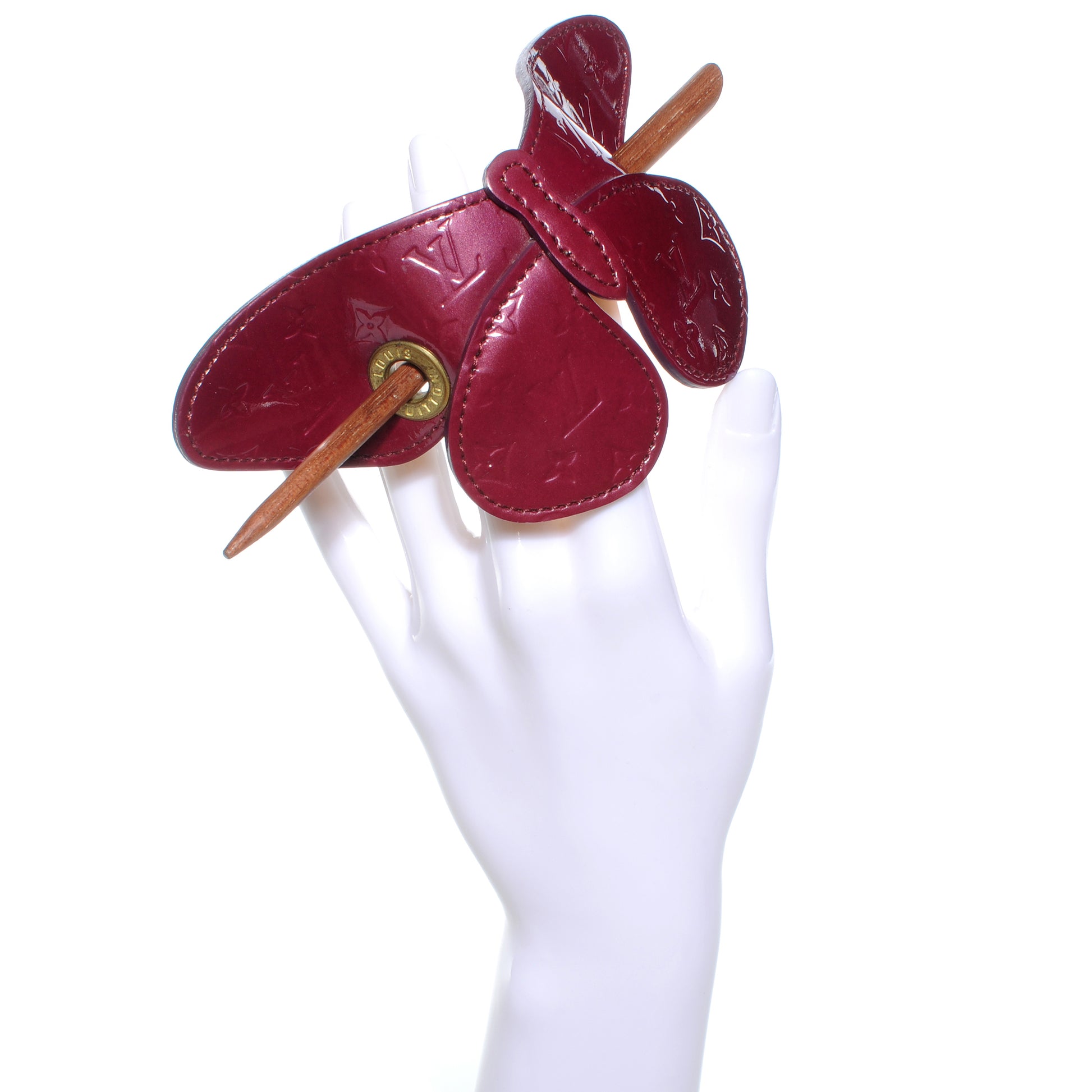 Louis Vuitton Vernis Butterfly Hair Pin Barette Purple 2 of 6