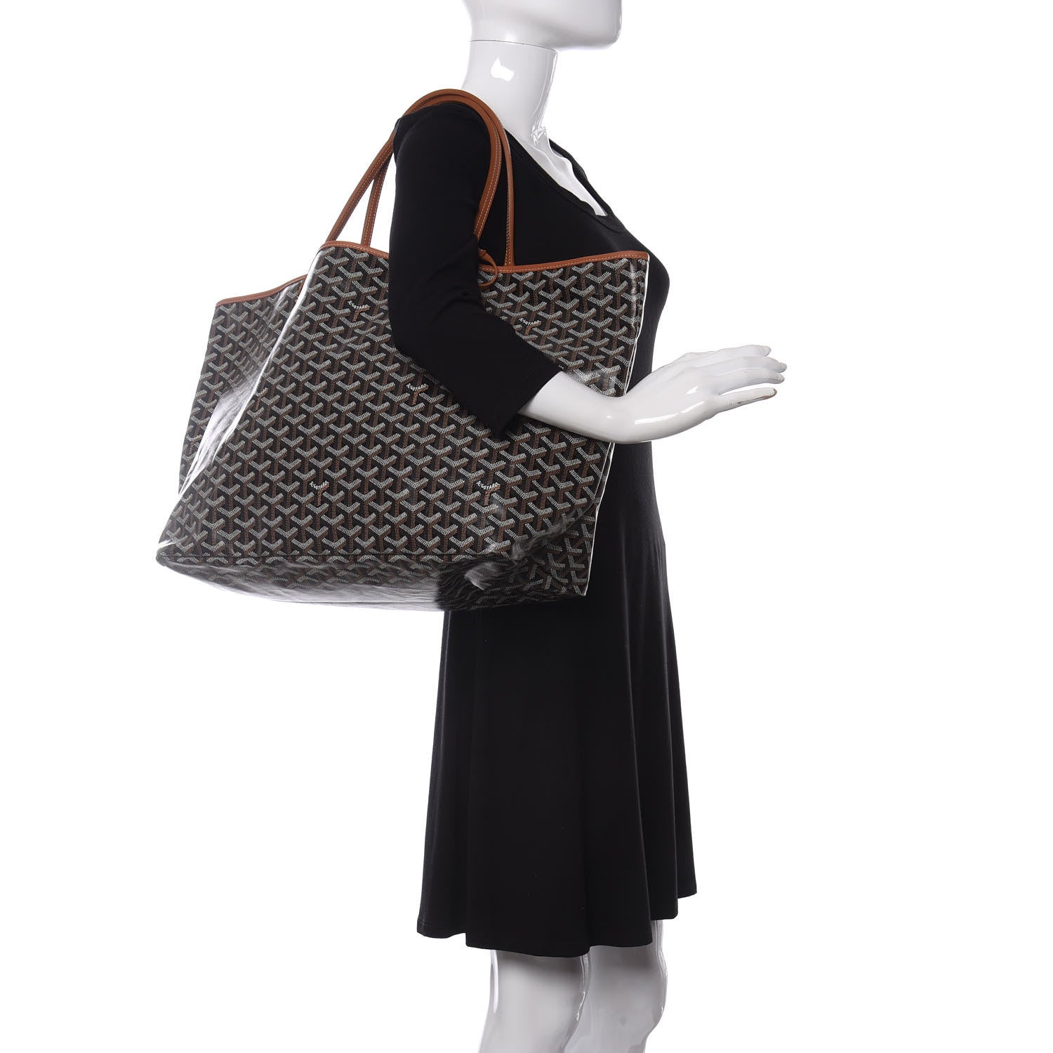 Goyard Goyardine Saint Louis GM Black Gold 2 of 8