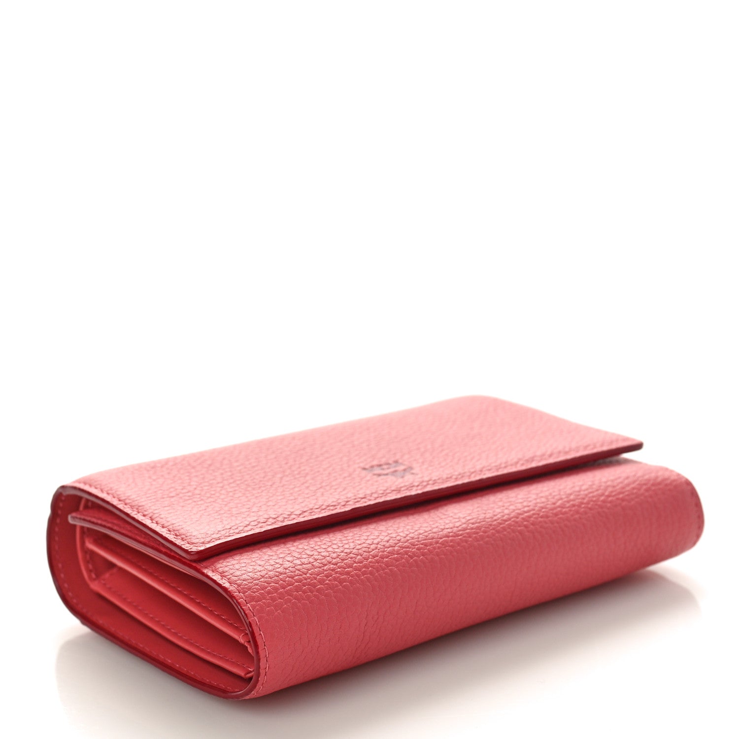 MCM Grained Calfskin Wallet Pink 4 of 10