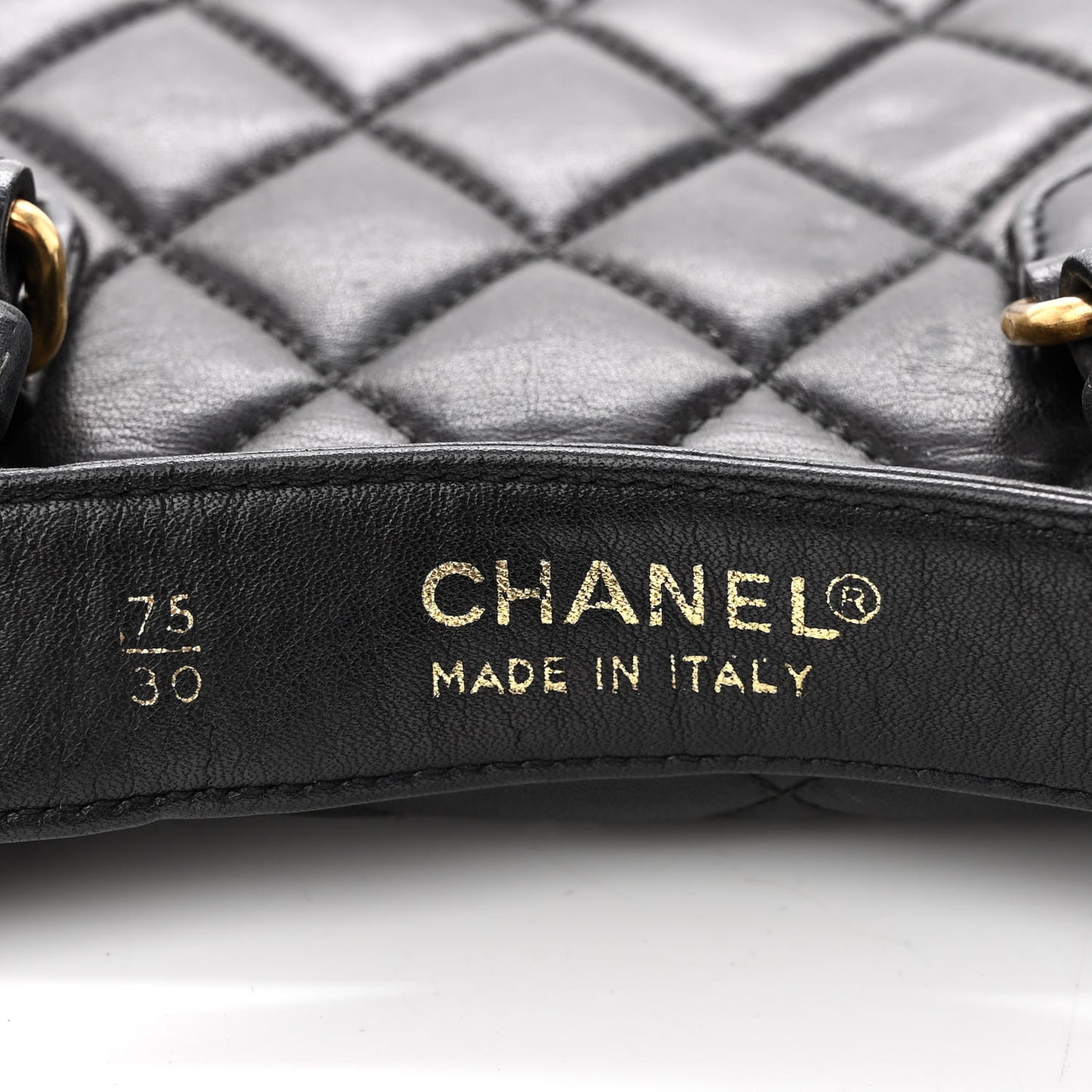 Lambskin Quilted Flap Waist Belt Bag 75 30 Black