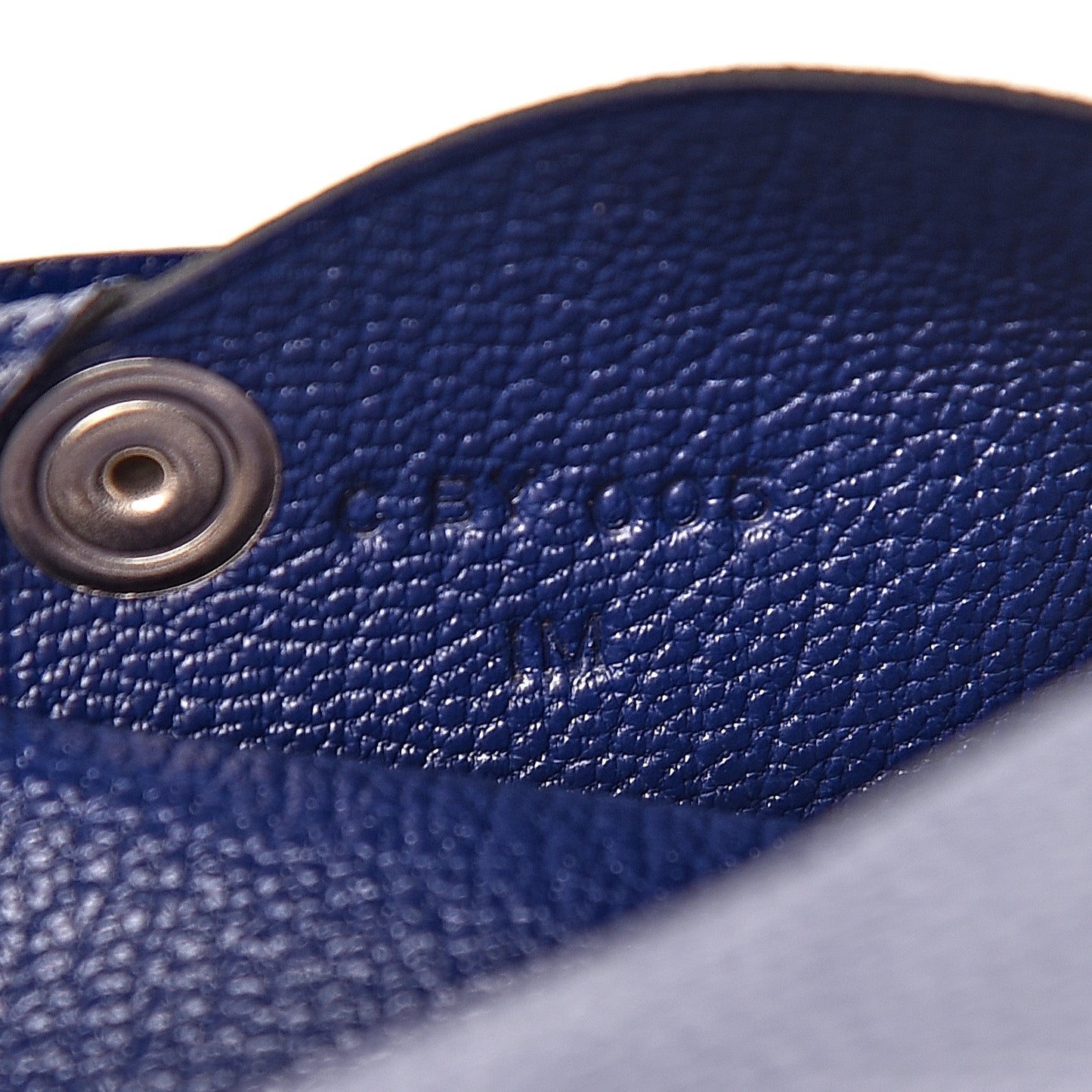 Chevre Mysore Calvi Card Case Bleu Encre