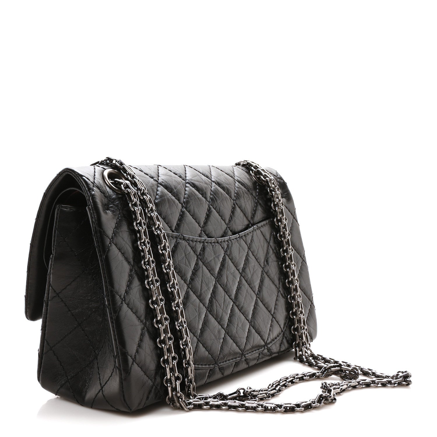 Chanel Aged Calfskin Quilted 2.55 Reissue 225 Flap Black 3 of 11