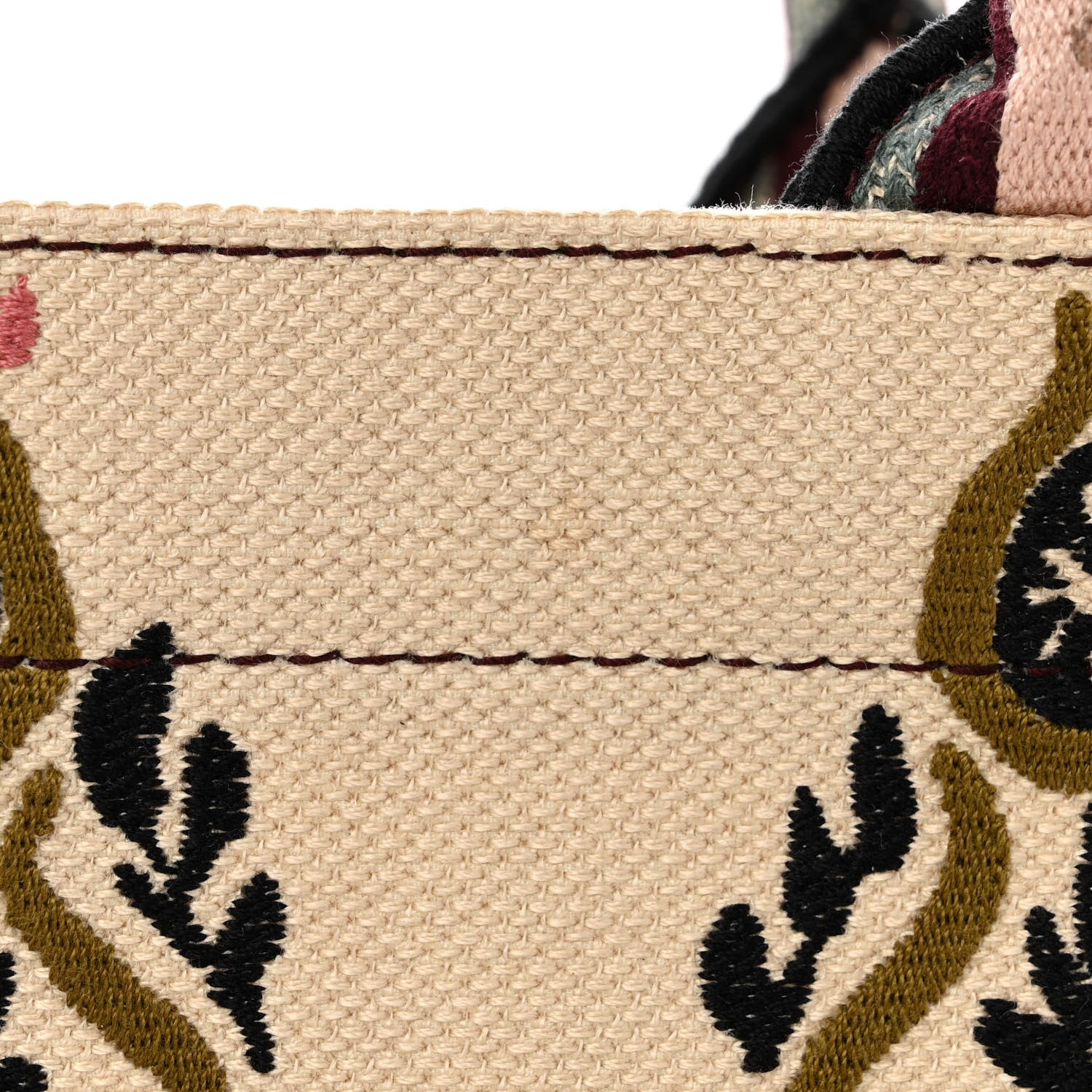 Christian Dior Canvas Embroidered Geometric Medium Book Tote Multicolor 13 of 18