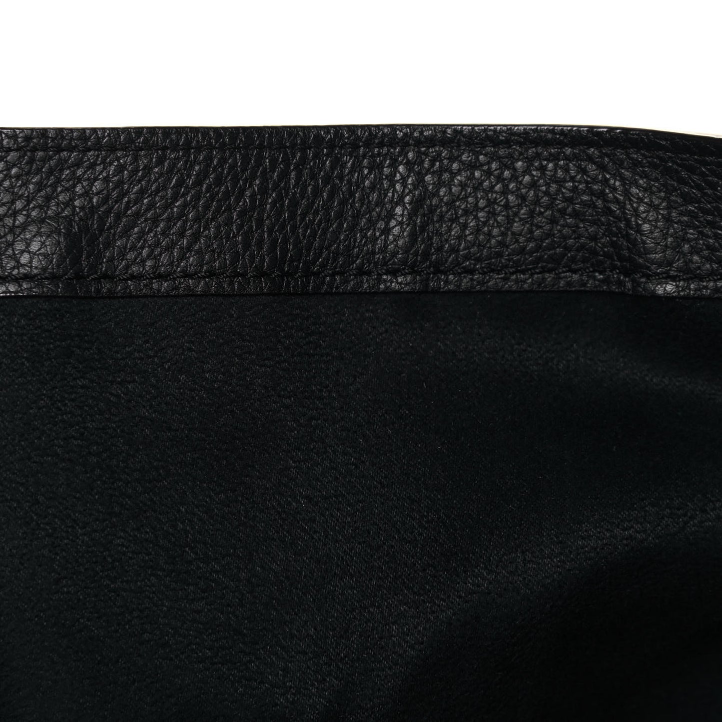 Drummed Calfskin Shoulder Luggage Black