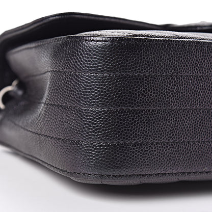 Chanel Iridescent Caviar Chevron Quilted Mini Rectangular Flap Black 8 of 10