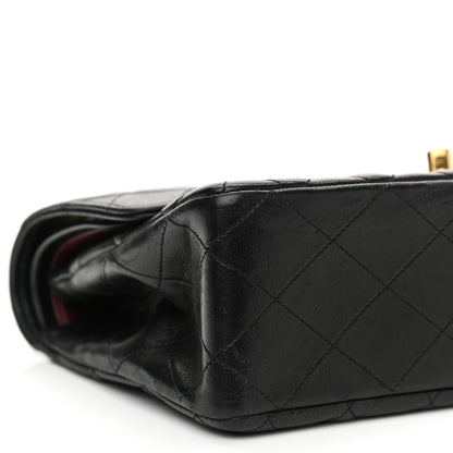 Chanel Lambskin Quilted Medium Double Flap Black 9 of 13