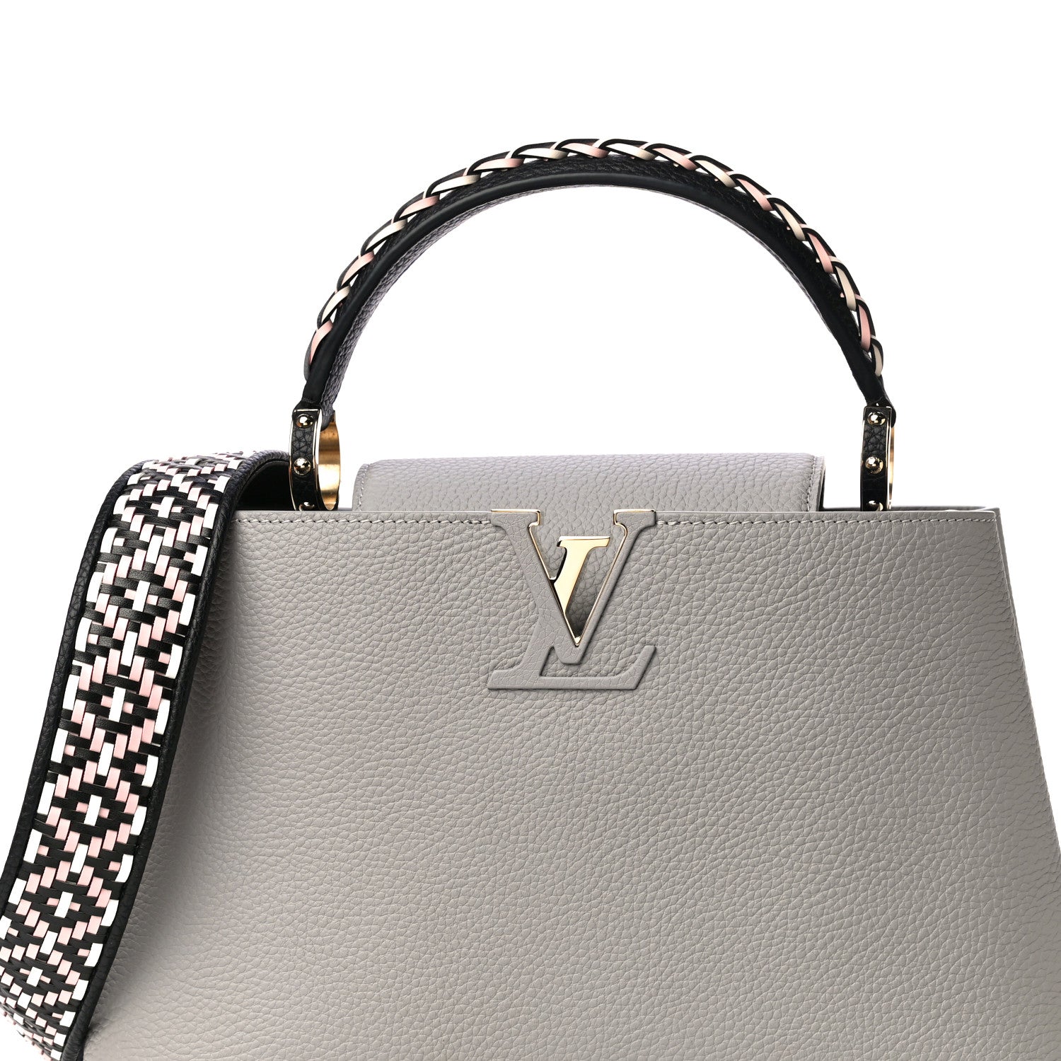 Louis Vuitton Taurillon Woven Capucines PM 6 of 9