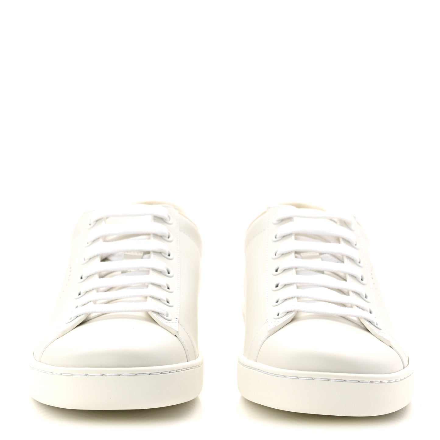 Calfskin Interlocking G Perforated Womens Ace Sneakers 37.5 White Grey Sky