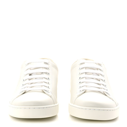 Gucci Calfskin Interlocking G Perforated Womens Ace Sneakers 37.5 White Grey Sky 2 of 10