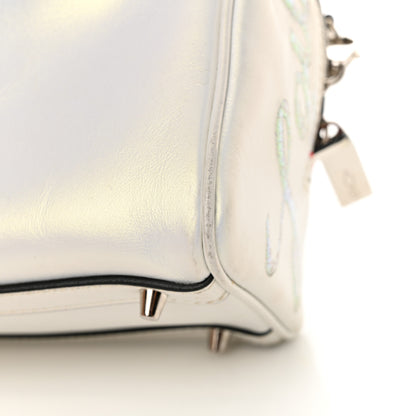 Christian Louboutin Iridescent Calfskin Paris Nano Collage Marie Jane Tote White 13 of 19
