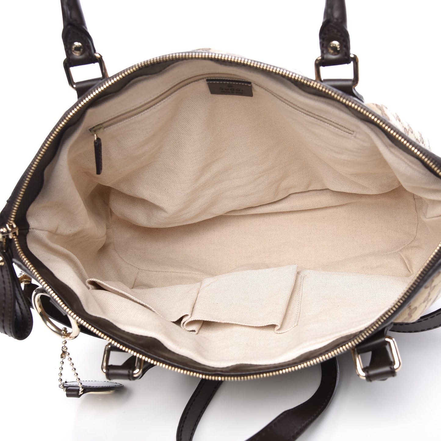 Monogram Large Sukey Top Handle Bag Beige Dark Brown