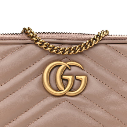 Gucci Calfskin Matelasse Mini GG Marmont Chain Crossbody Bag Porcelain Rose 10 of 10