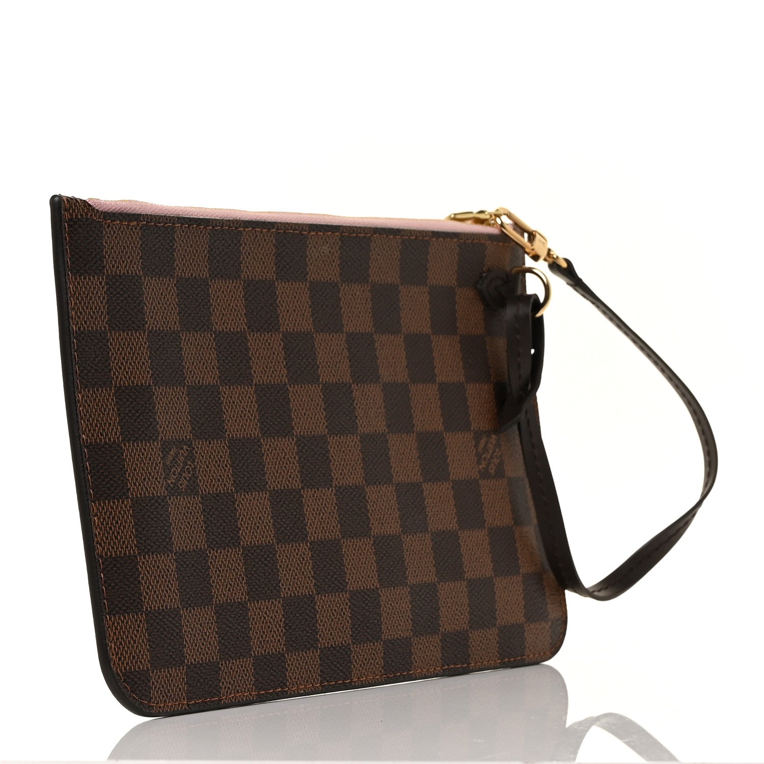 Louis Vuitton Damier Ebene Neverfull MM GM Pochette Rose Ballerine 3 of 8
