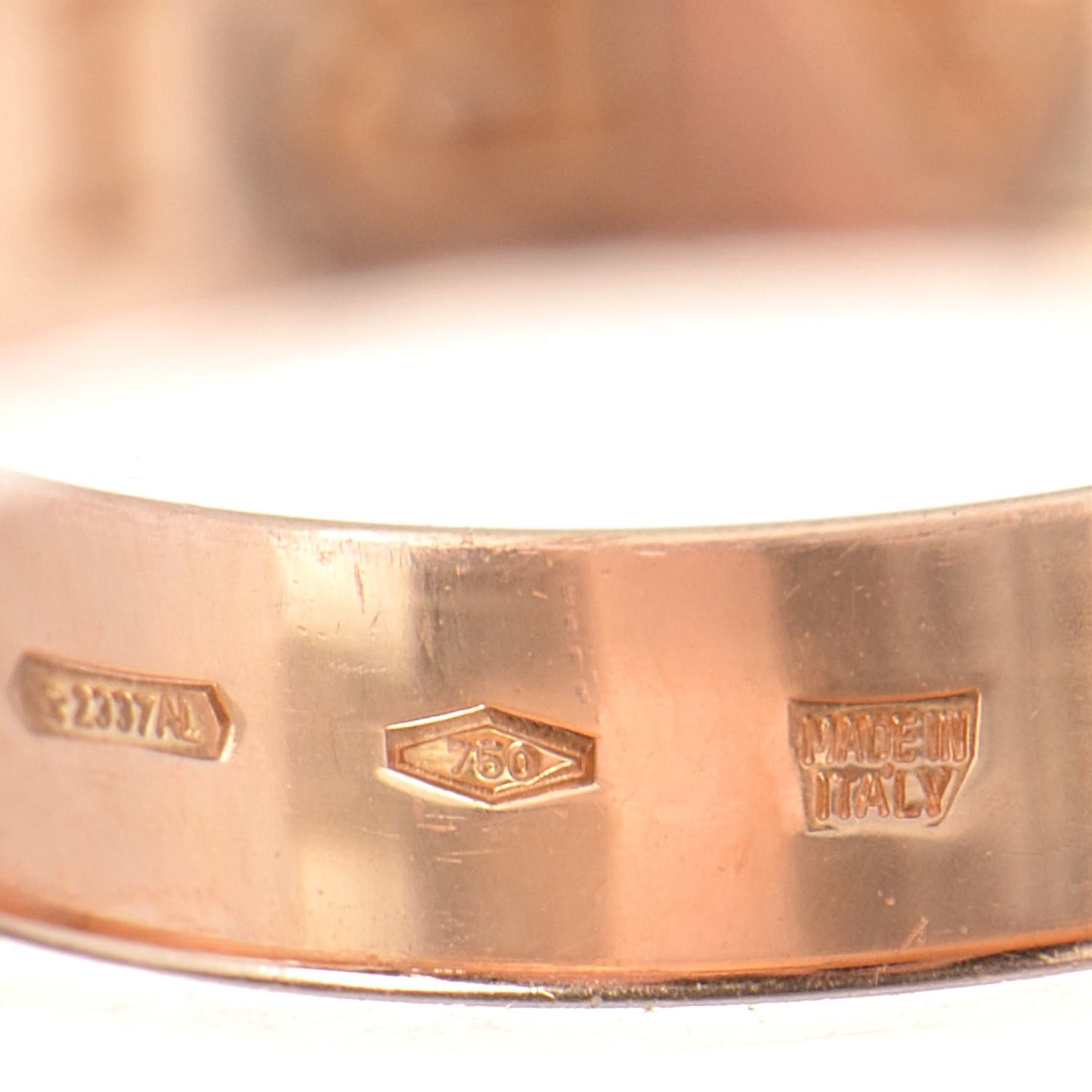 18K Rose Gold Diamond B.Zero1 Essential Band Ring 50 5.25