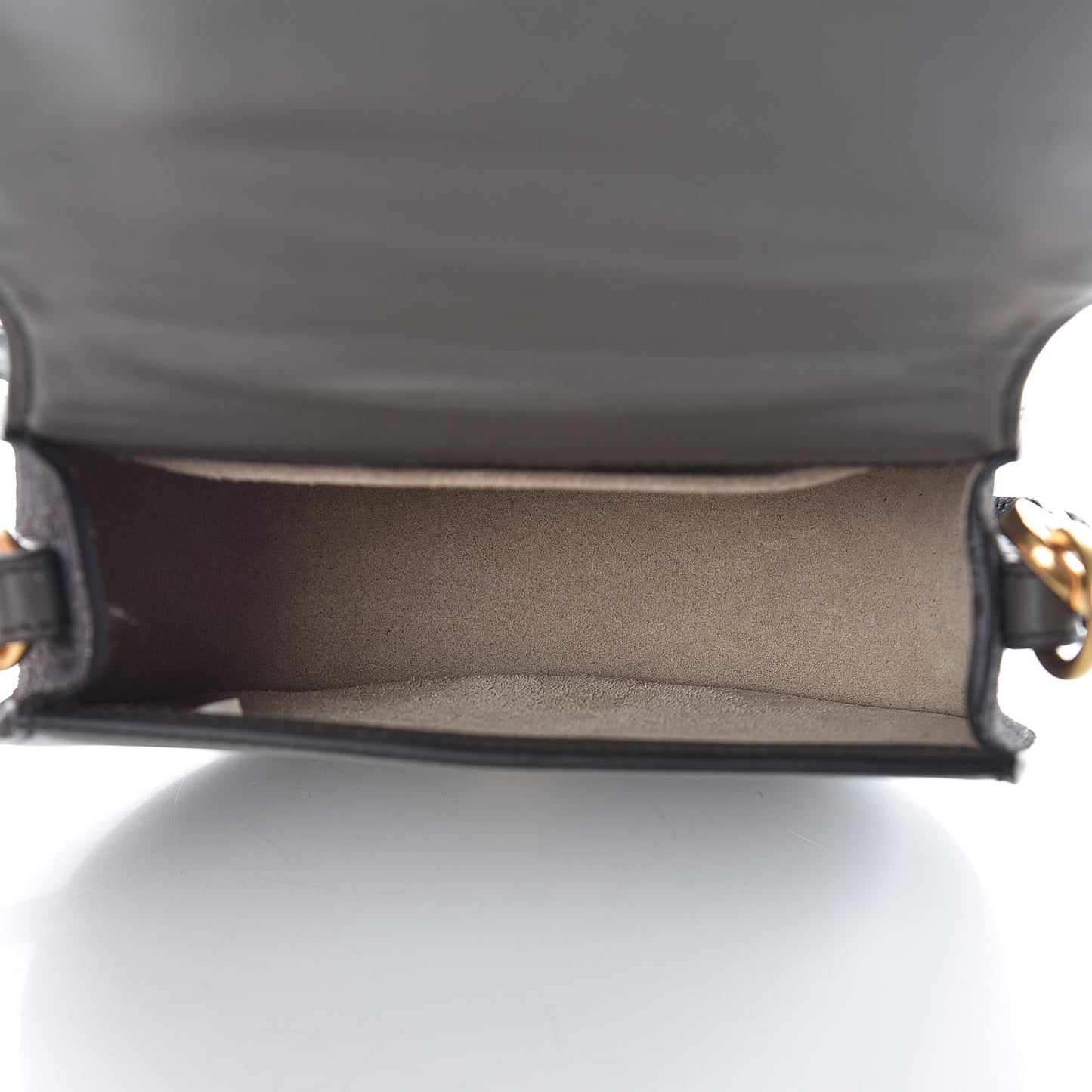 Suede Calfskin Crocodile Embossed Small Nile Bracelet Bag Profound Brown