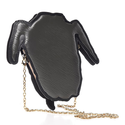 Louis Vuitton Epi Catogram Dog Face Clutch Black 3 of 10
