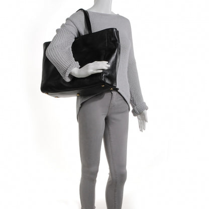Saint Laurent Leather Reversible East West Shopping Tote Black 2 of 6
