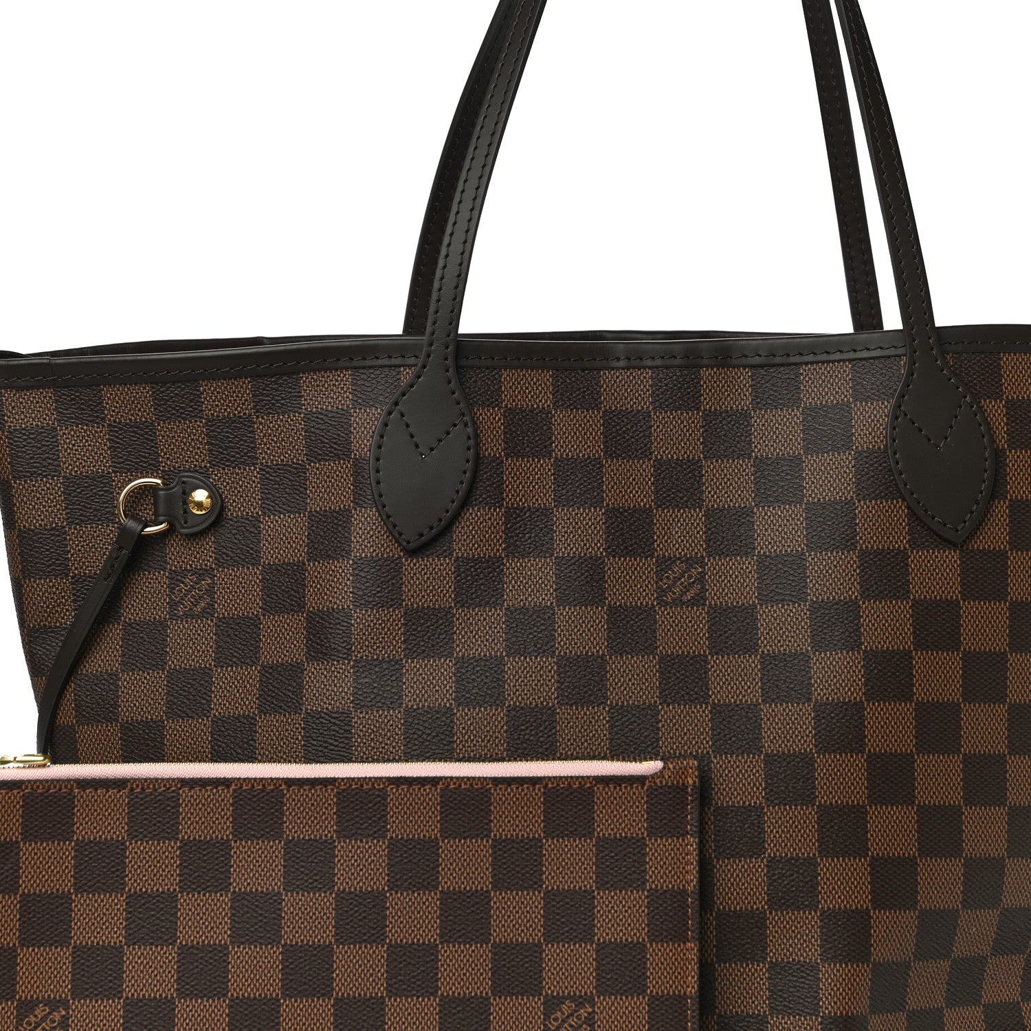 Louis Vuitton Damier Ebene Neo Neverfull MM Rose Ballerine 8 of 11