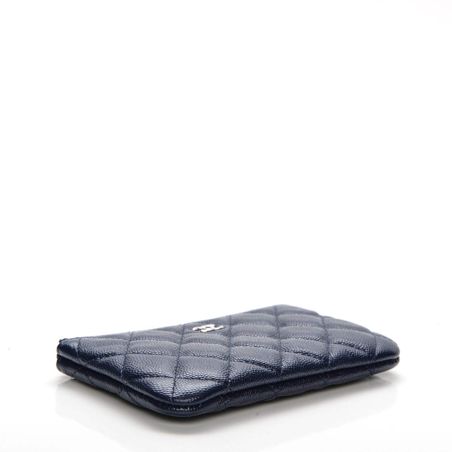 Caviar Quilted Small Cosmetic Case Navy