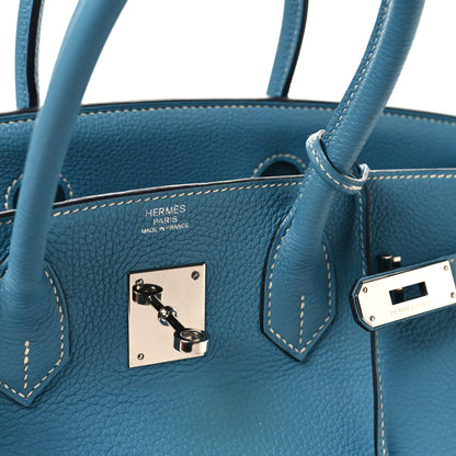 Hermes Togo Birkin 30 Blue Jean 6 of 15