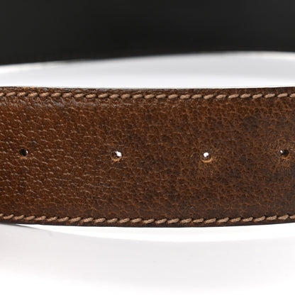 Gucci Nylon Calfskin Double G Web Belt 80 32 Green Red Cuir 5 of 9