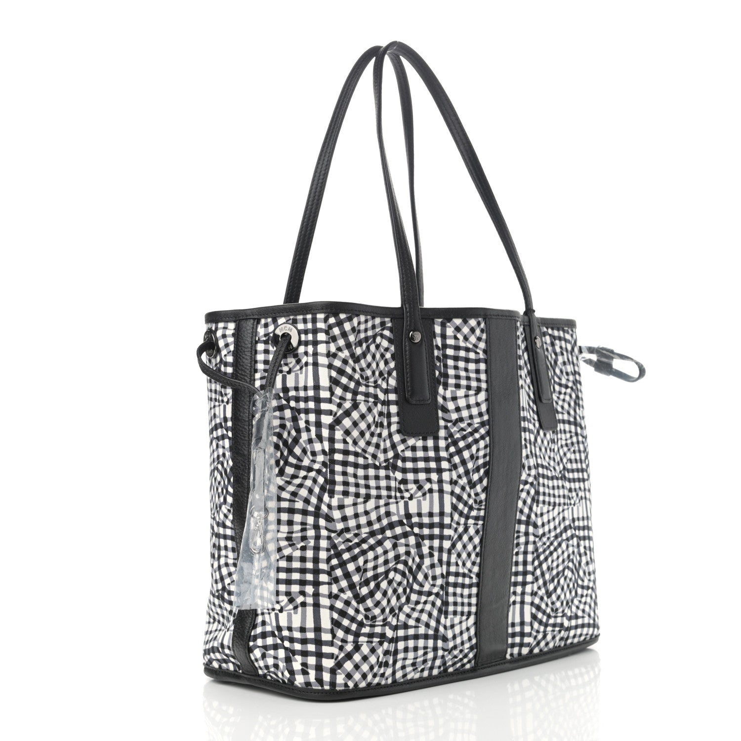 MCM Visetos Medium Liz Reversible Shopper Tote Black 6 of 16