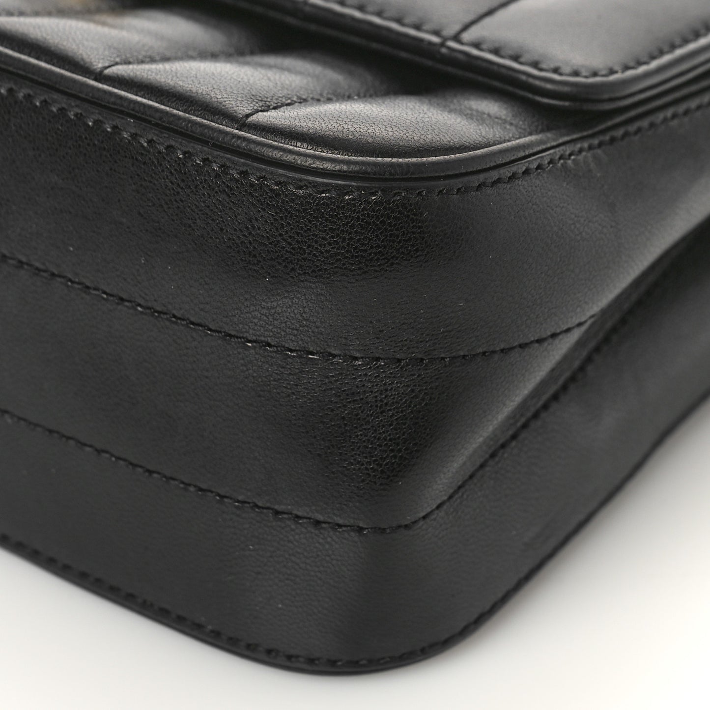 Lambskin Matelasse Monogram Medium Vicky Chain Bag Black