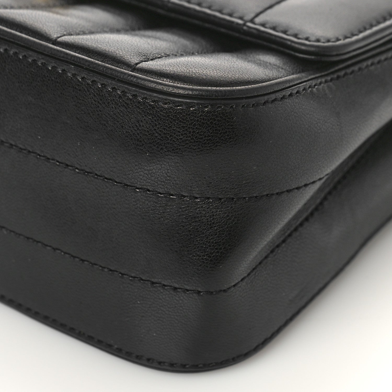 Saint Laurent Lambskin Matelasse Monogram Medium Vicky Chain Bag Black 8 of 10