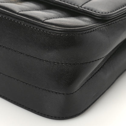 Saint Laurent Lambskin Matelasse Monogram Medium Vicky Chain Bag Black 8 of 10