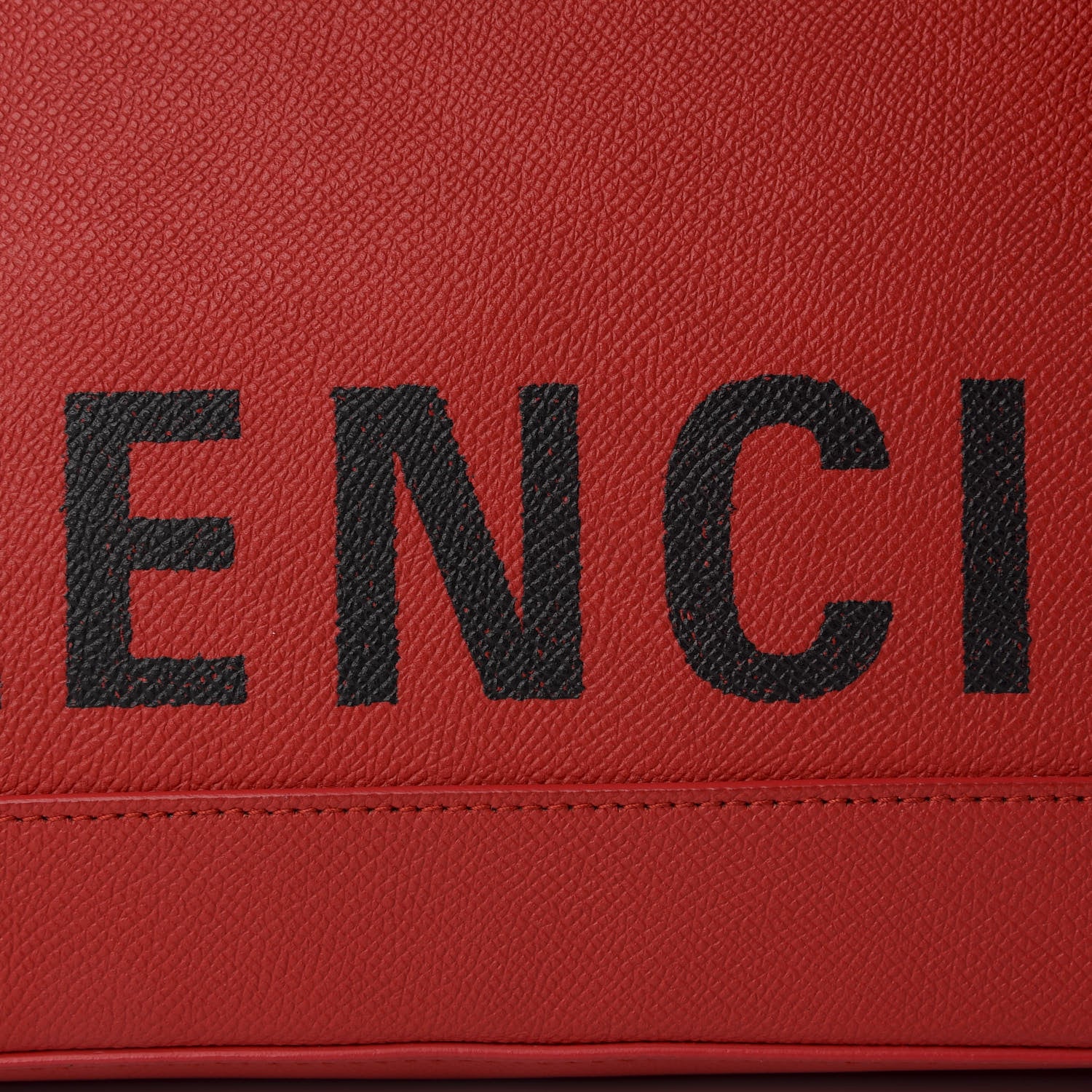 Balenciaga Signature Grained Calfskin Logo M Ville Top Handle Bag Rouge Coquelicot Black 11 of 12