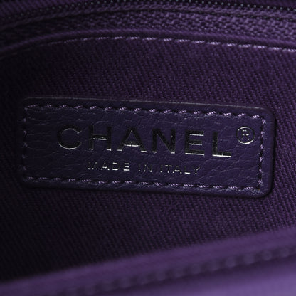 Chanel Caviar Chevron Quilted Mini Coco Handle Flap Purple 6 of 10