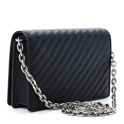 Off-White OFF WHITE Calfskin Diagonal Quilted Jitney 0.5 Crossbody Bag Black 2 of 8