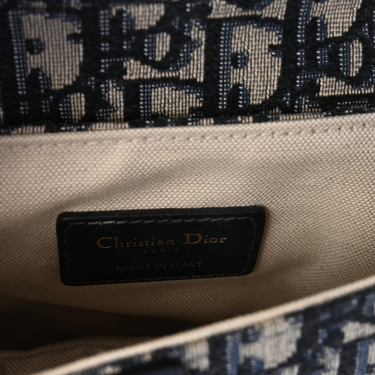 Christian Dior Oblique Mini Saddle Bag Blue 6 of 10