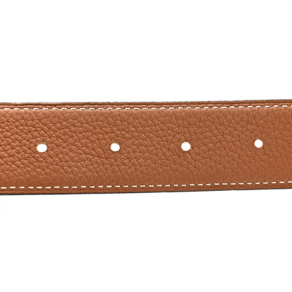 Hermes Box 135 Togo 32mm H Belt 80 32 Black Gold 3 of 8