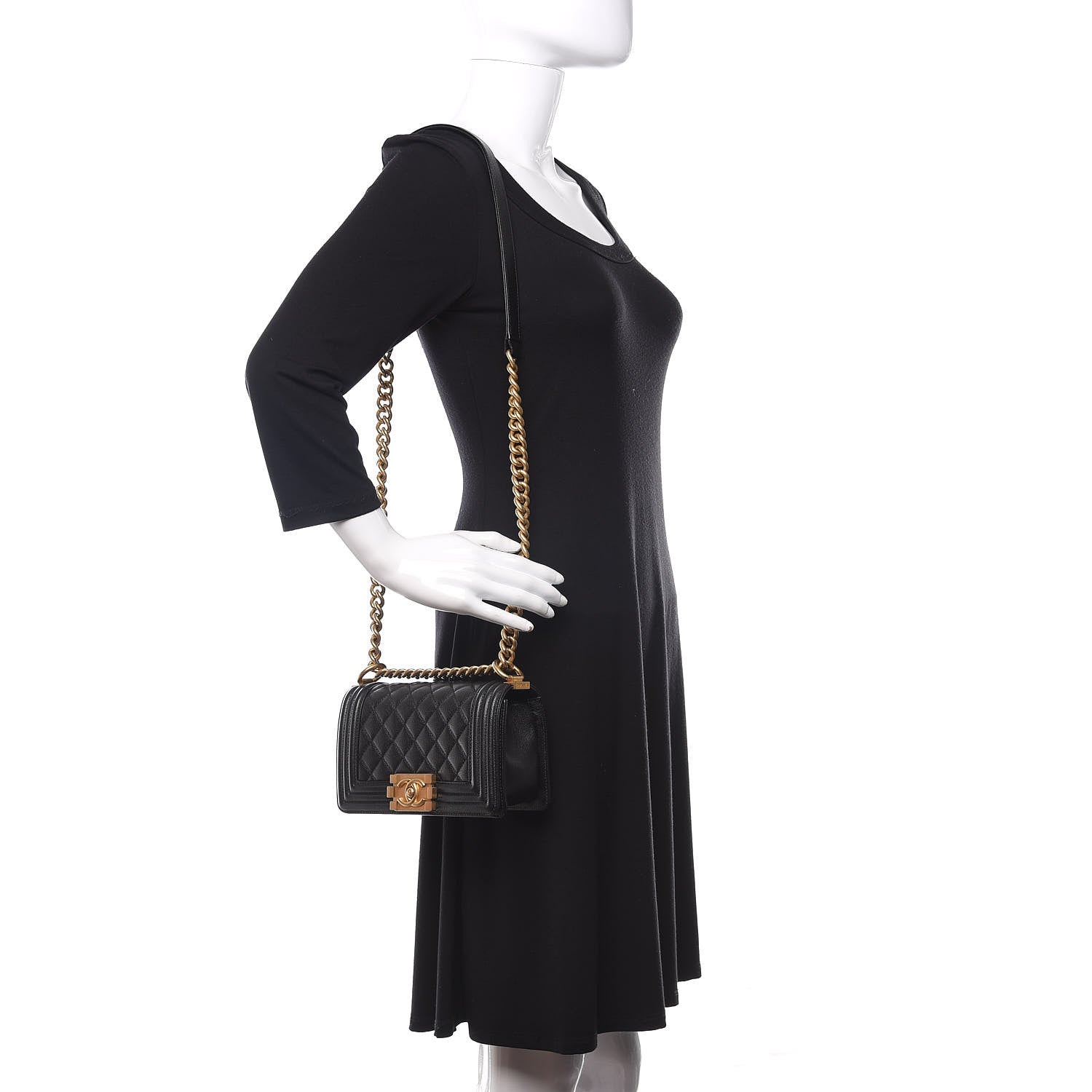 Chanel Caviar Quilted Small Boy Flap Black 2 of 10