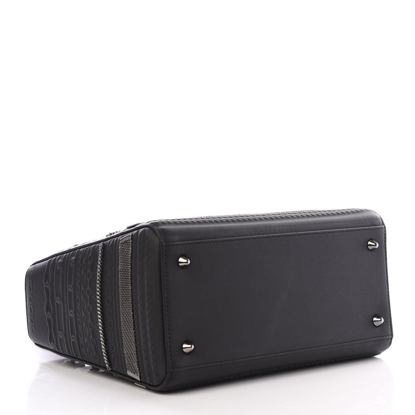 Calfskin Chain Medium Lady Dior Black